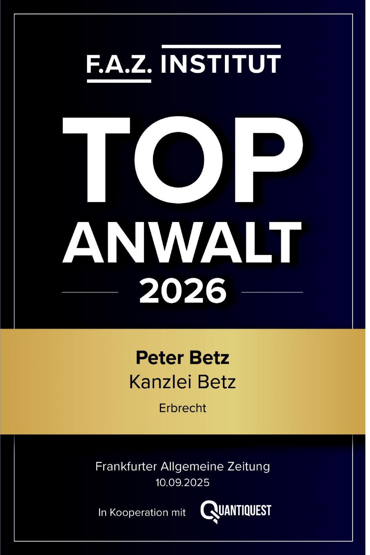 Top Anwalt 2026 FAZ